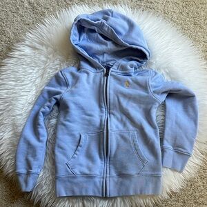 Ralph Lauren Light Blue Kids Zip-Up Hoodie